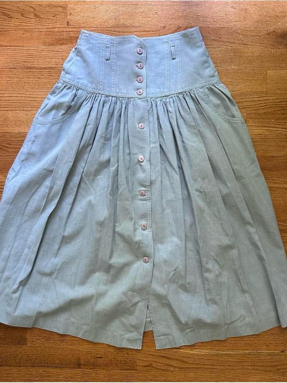 Counterparts Button-Front High-Waist Midi Skirt - Picture 2 of 7